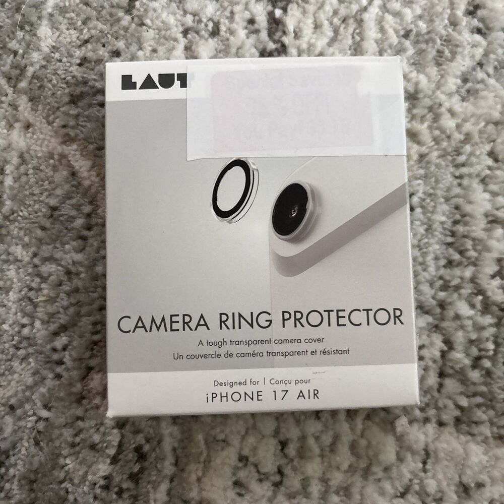 LAUT Camera Ring Protector for iPhone 17 Air - Tough Transparent Camera Cover